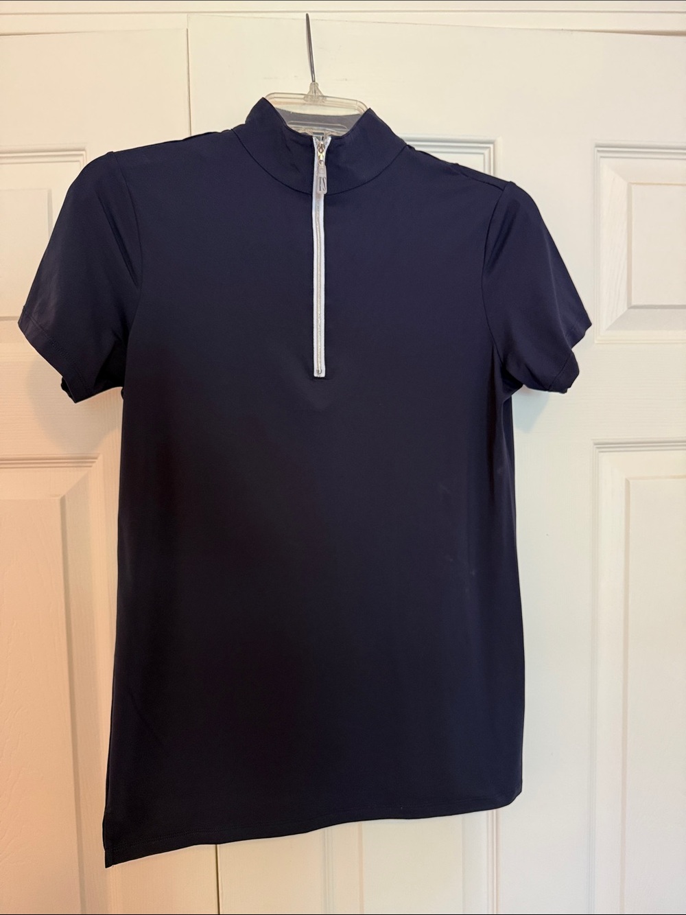 The Tailored Sportsman Navy Short-Sleeve Zip Icefil Performance Tee